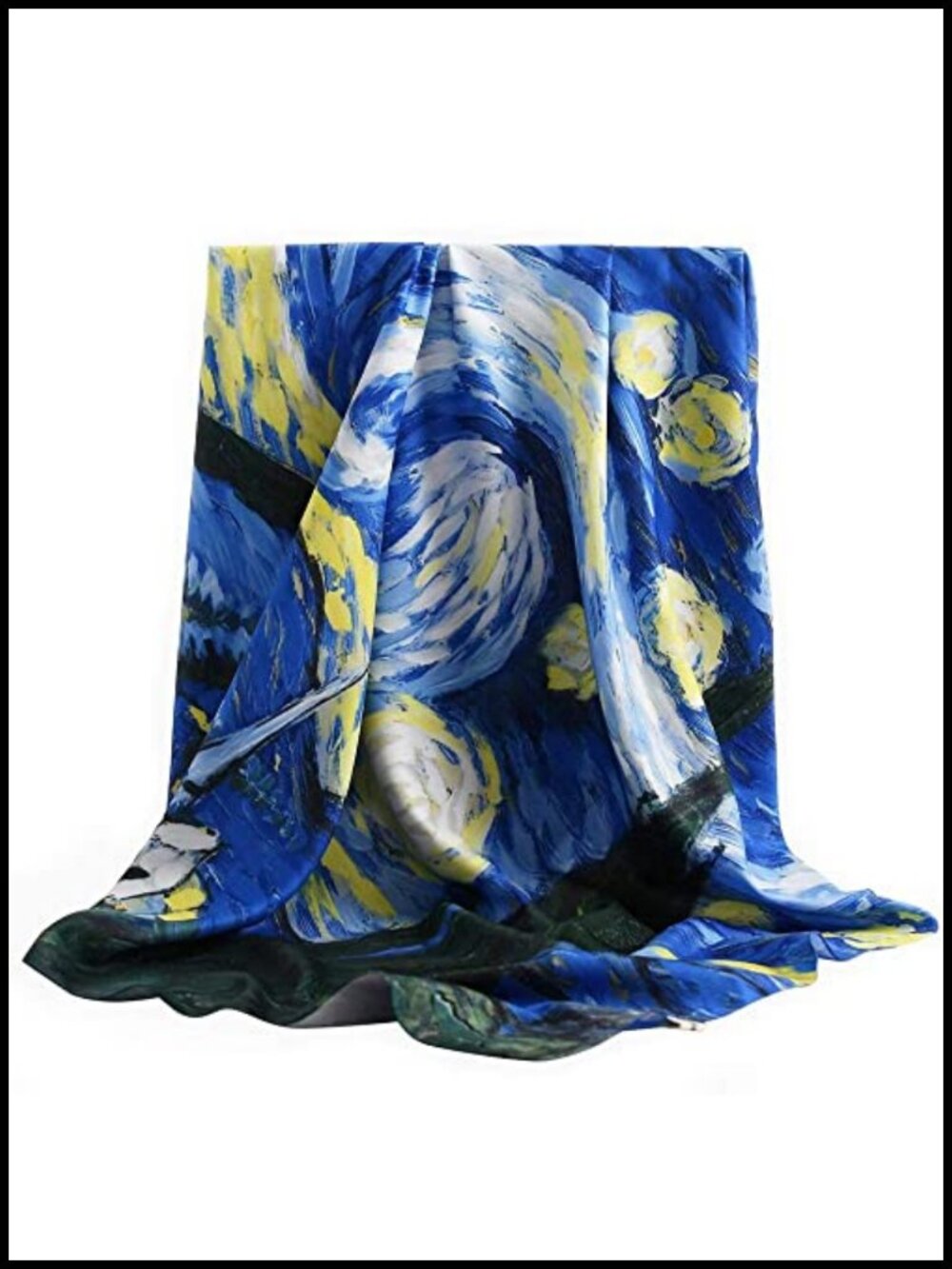 100% Mulberry Silk Scarf 35" Square Hair Head Wrap Large Gift Box